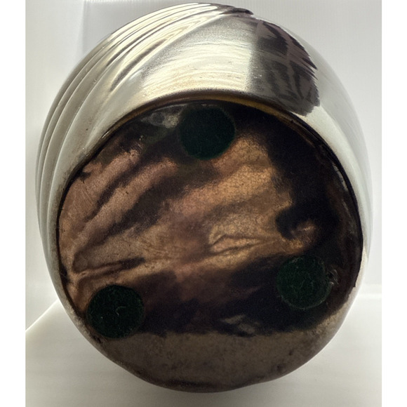 Vtg Haeger Pottery Metallic Bronze Vase Planter Pot Large Abstract Swirl 12 inch - Picture 3 of 12